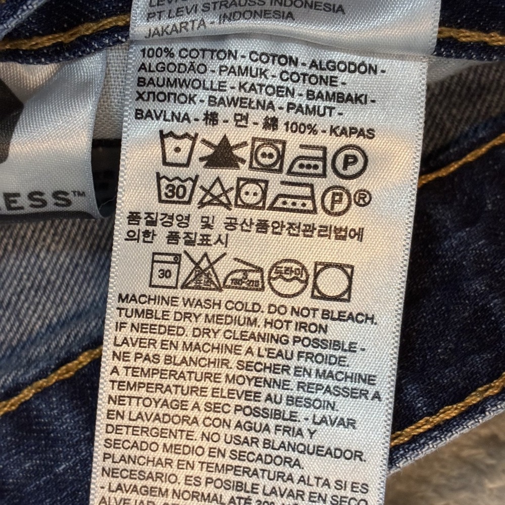 Levis 514 Men Modern Straight Jean 34x29* Dark Wash Mid Rise Classic Casual - Picture 9 of 10